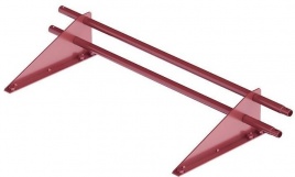 Снегозадержатель для труб Мастер Флеш-500 (2 опоры, 2 трубы) красный RAL 3005