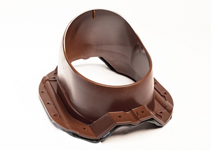 Проходной элемент "Мастер Флеш" для кровли из профиля 35 RAL 3009 красный фото 1