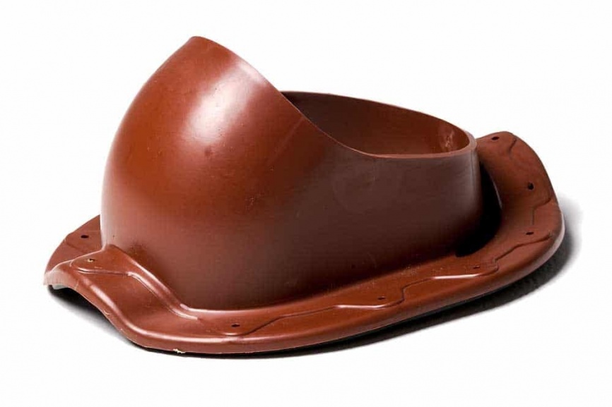 Проходной элемент "Мастер Флеш" для кровли Monterrey RAL 3009 красный фото 1