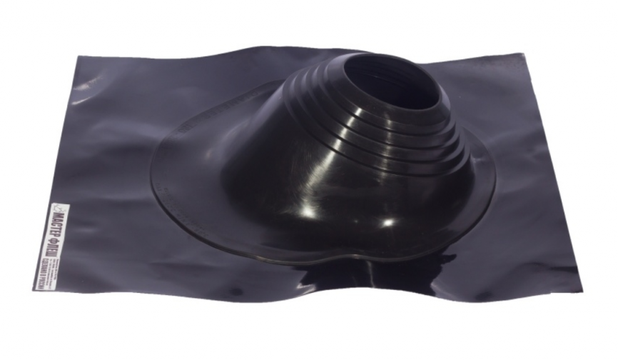 Манжета кровельная угловая "Мастер Флеш" PRO № 2 (180-280) СИЛИКОН черная окрашенная (9005) фото 1