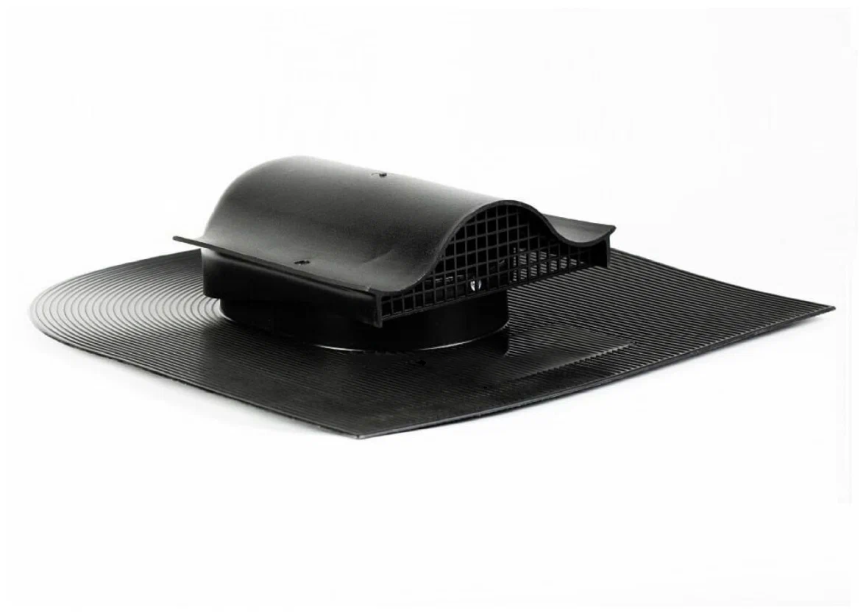 Кровельный вентиль "Мастер Флеш" для гибкой черепицы, черный RAL 9005 фото 1