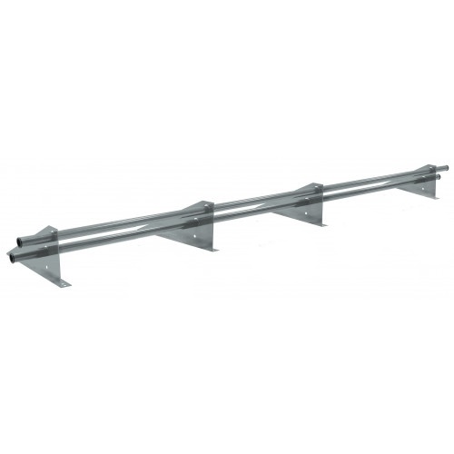 Снегозадержатель для труб Мастер Флеш-3000 (4 опоры, 2 трубы) RAL 7004 фото 1