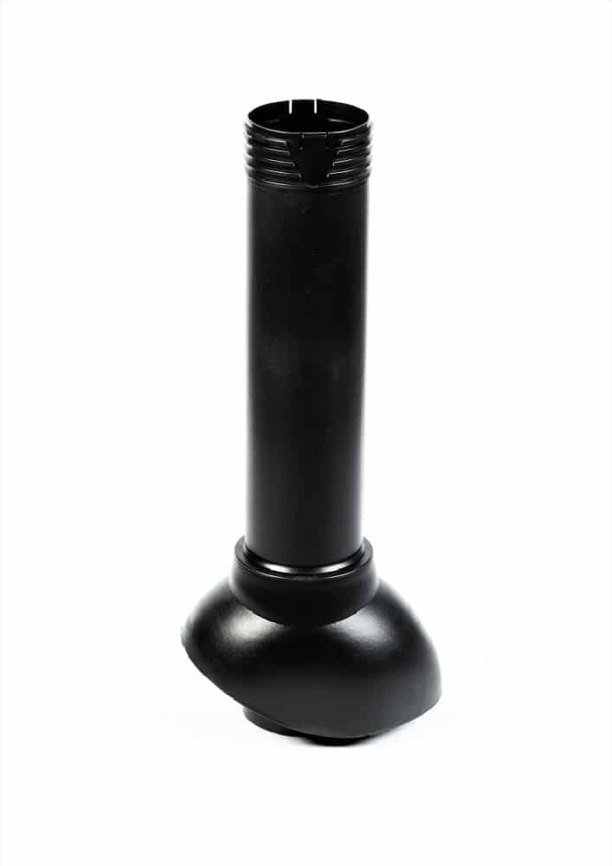 Вентиляционный выход холодный "Мастер Флеш" D 110 мм RAL 9005 черный фото 1