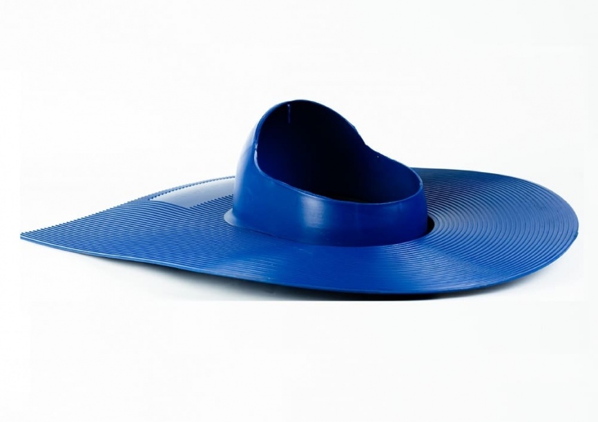 Проходной элемент "Мастер Флеш" для битумной кровли RAL 5005 синий фото 1