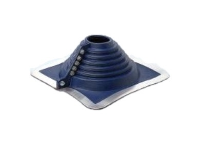 Манжета кровельная прямая "Мастер Флеш" № 4 разрезная R (75-160) EPDM синяя фото 1