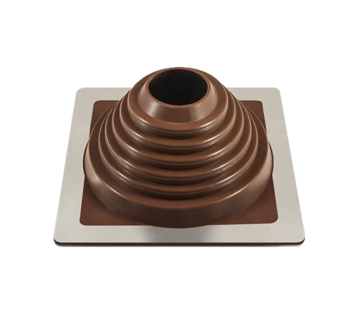 Манжета кровельная прямая "Мастер Флеш" RES №4 (76-152) СИЛИКОН коричневая фото 1