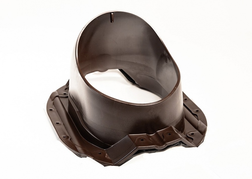 Проходной элемент "Мастер Флеш" для кровли из профиля 35 RAL 8017 коричневый фото 1