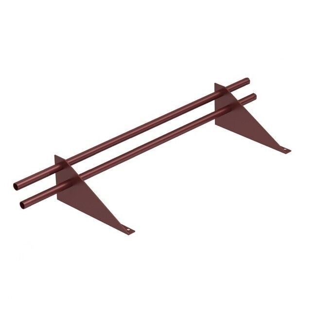 Снегозадержатель для труб Мастер Флеш-500 (2 опоры, 2 трубы) RAL 8017 фото 1