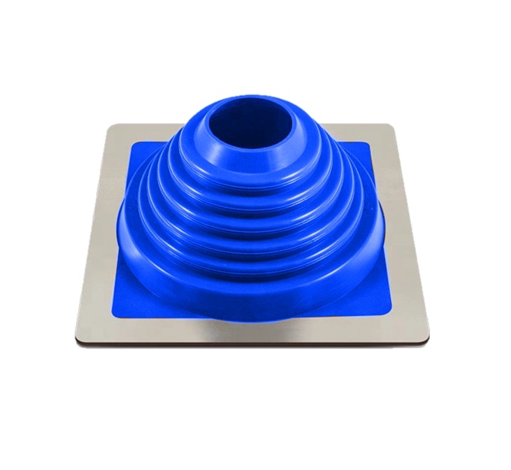 Манжета кровельная прямая "Мастер Флеш" RES №4 (76-152) СИЛИКОН синяя фото 1