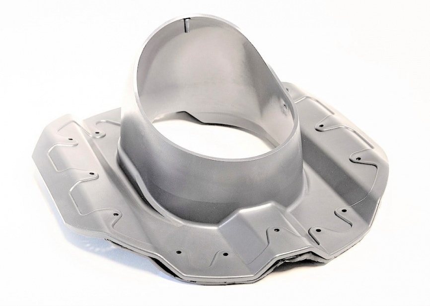 Проходной элемент "Мастер Флеш" для кровли из профиля 20 RAL 9022 серебристый фото 1