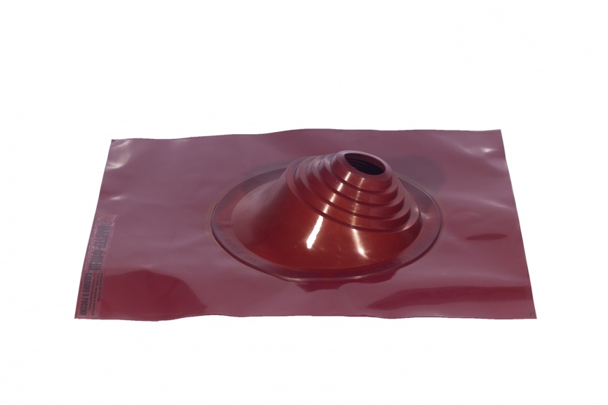 Манжета кровельная угловая "Мастер Флеш" PRO № 1 (75-200) СИЛИКОН красная окрашенная (3005) фото 1