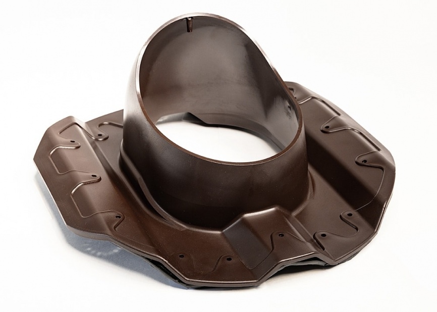 Проходной элемент "Мастер Флеш" для кровли из профиля 20 RAL 8017 коричневый фото 1