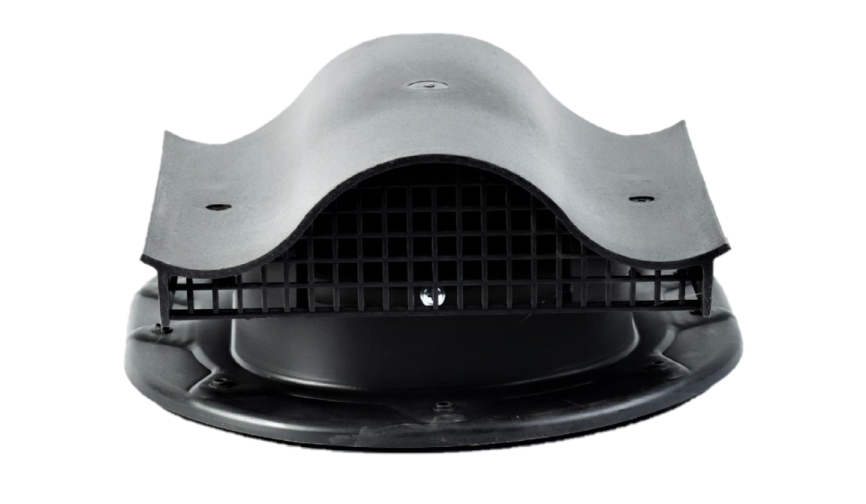 Кровельный вентиль "Мастер Флеш" для фальцевой кровли, черный RAL 9005 фото 1