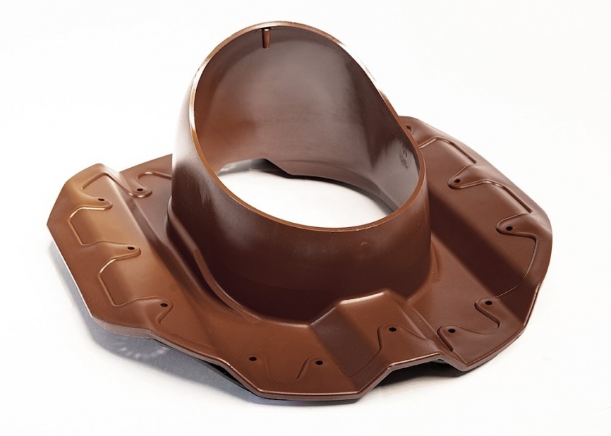 Проходной элемент "Мастер Флеш" для кровли из профиля 20 RAL 3009 красный фото 1